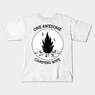 One Awesome Camping Wife - Funny Design Kids T-Shirt